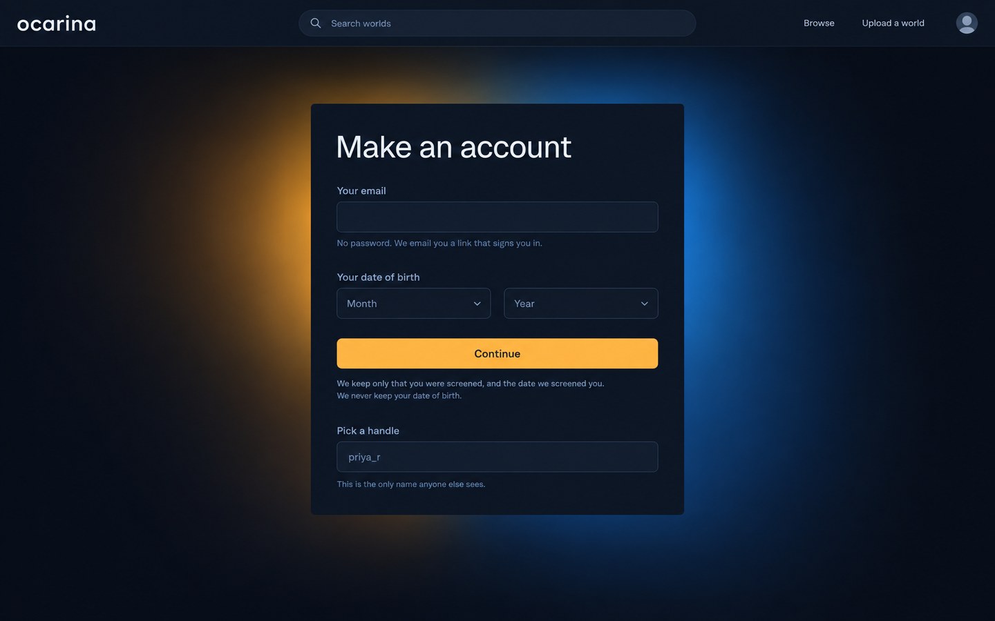 Player sign-in